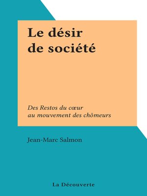 cover image of Le désir de société